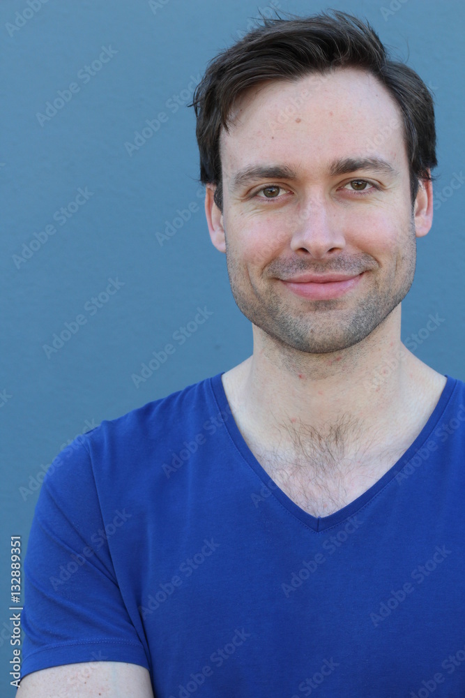 Fototapeta premium Striking man smiling close up