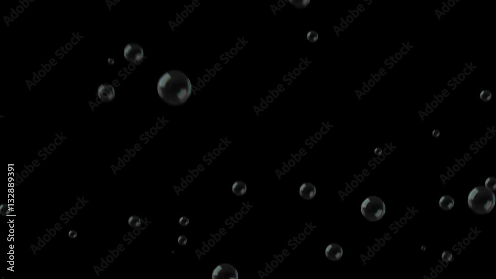 Animation of soap bubbles on a black background Animation of soap bubbles on a black background