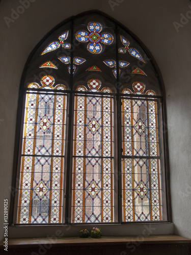 The stained-glass window on the Castle Heidelberg