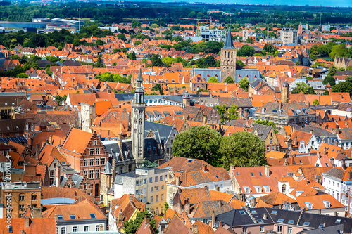 Panoramic view in Bruges