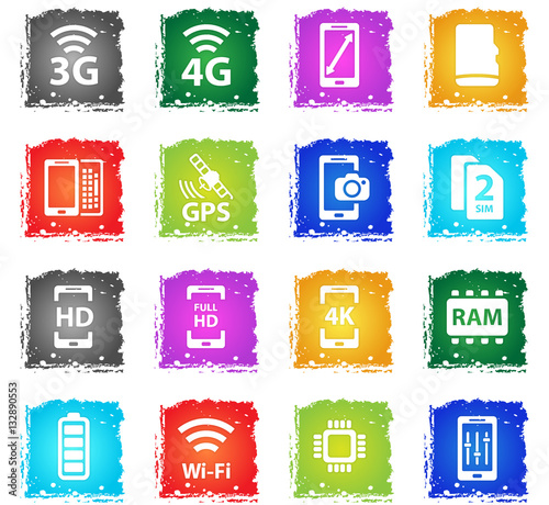 Smarthone specs simply icons