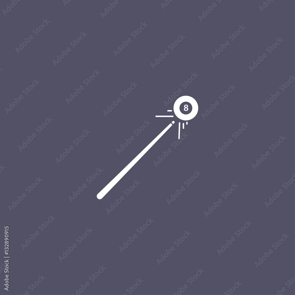 The billiard icon. Game symbol. The billiard icon. Game symbol.