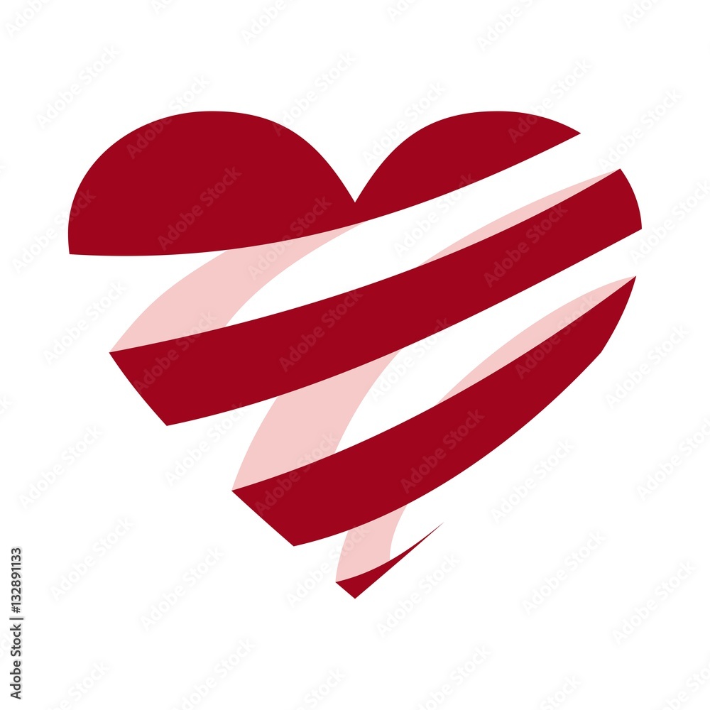 Valentines Day heart vector design isolated on white background Valentines Day heart vector design isolated on white background