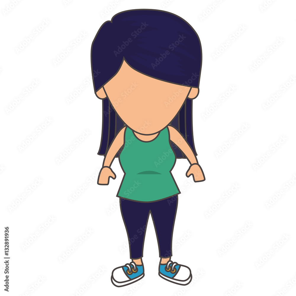 cute woman character icon vector illustration design cute woman character icon vector illustration design