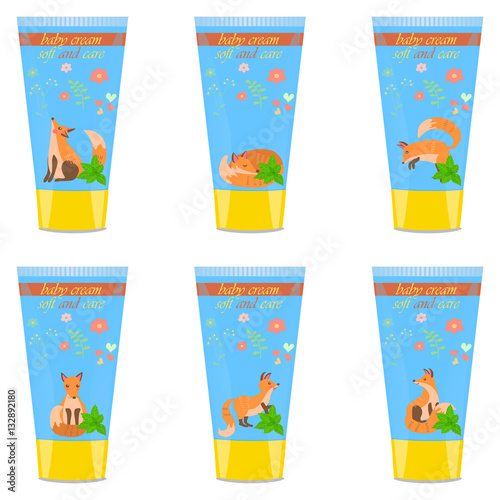 Baby cream tube with kids design