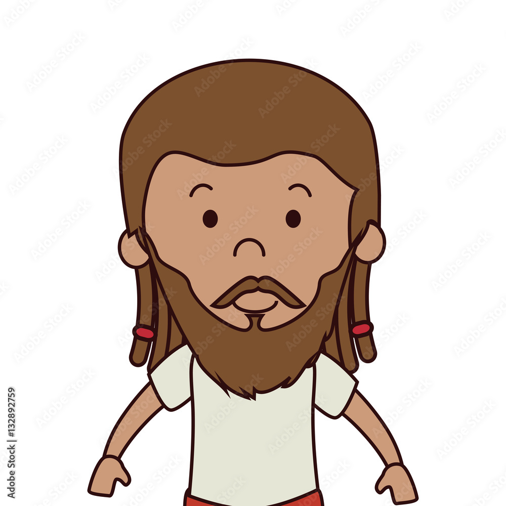jamaican man character icon vector illustration design jamaican man character icon vector illustration design
