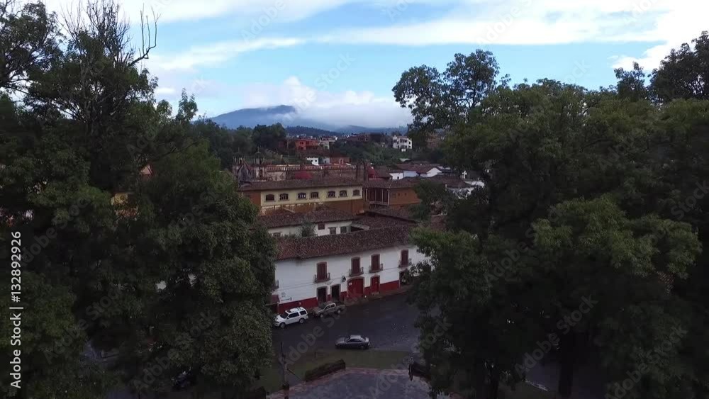 Aerial view of village horizon