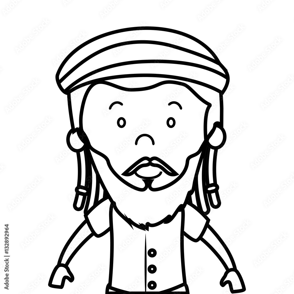jamaican man character icon vector illustration design jamaican man character icon vector illustration design