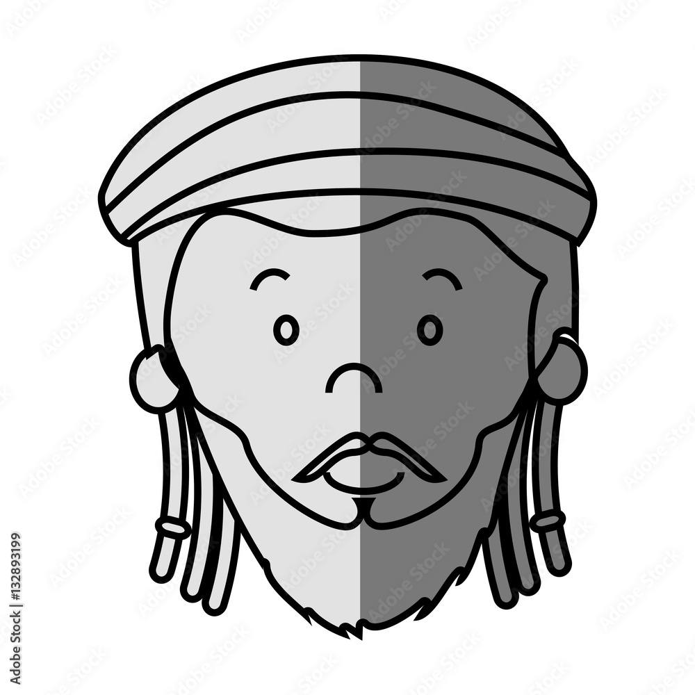jamaican man character icon vector illustration design jamaican man character icon vector illustration design