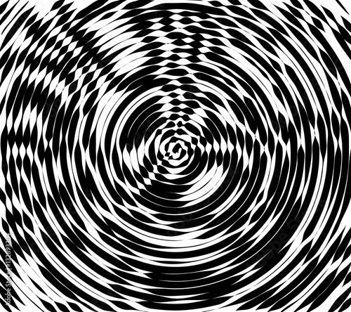 Raster Halftone pattern effect. Background. Line. Spiral