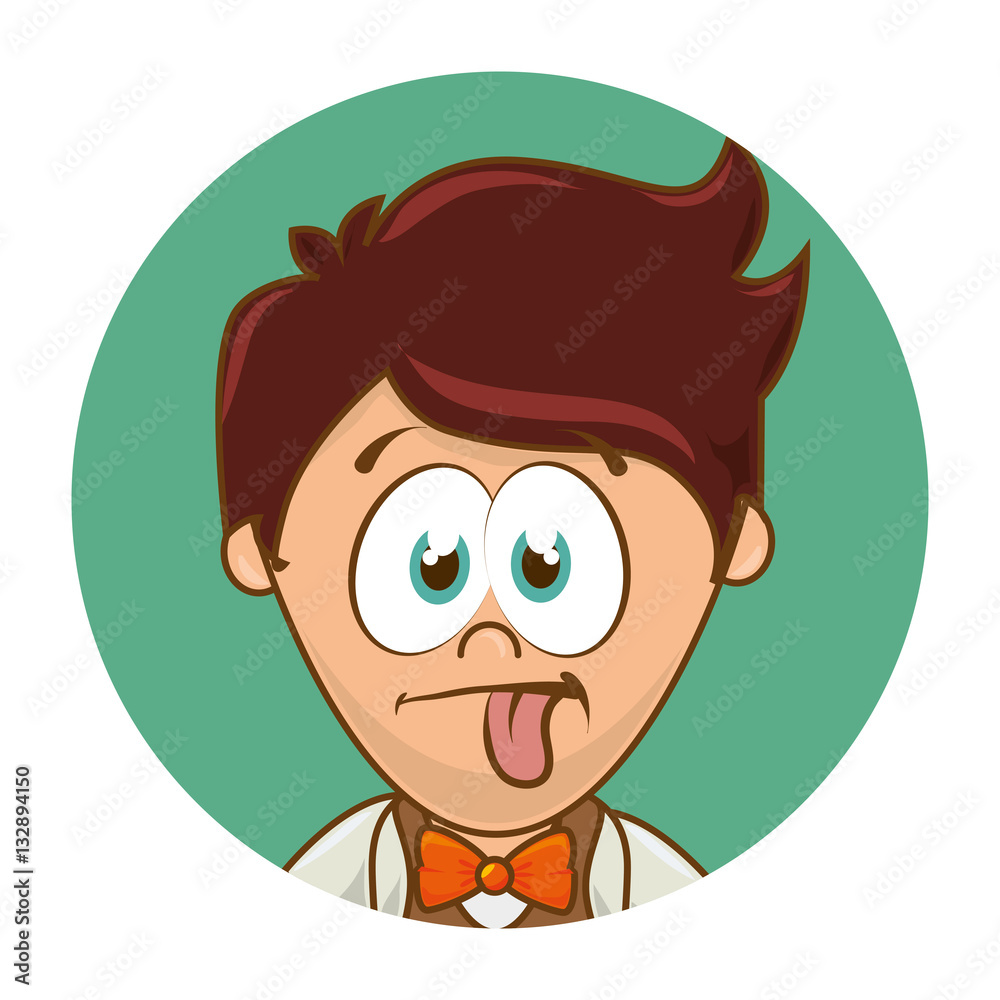 man character sixty style vector illustration design