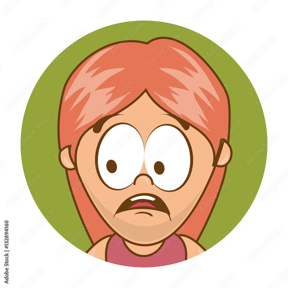 Obraz premium cute woman character icon vector illustration design