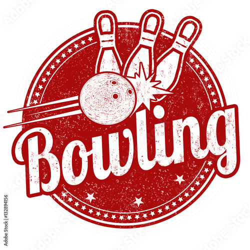 Bowling sign or stamp