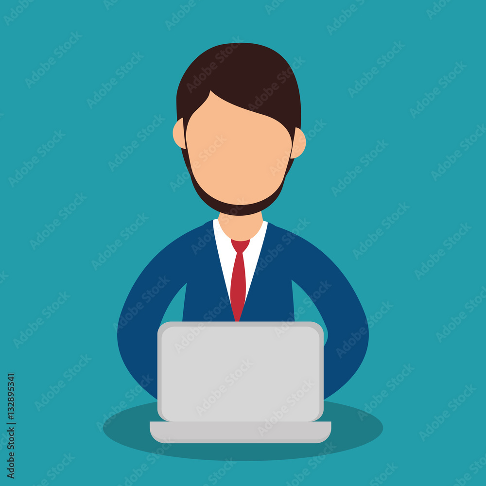 business people with laptop training icon vector illustration design business people with laptop training icon vector illustration design