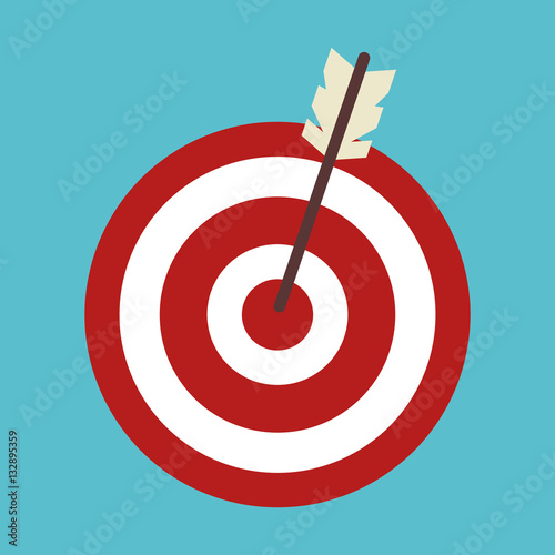 target arrow isolated icon vector illustration design