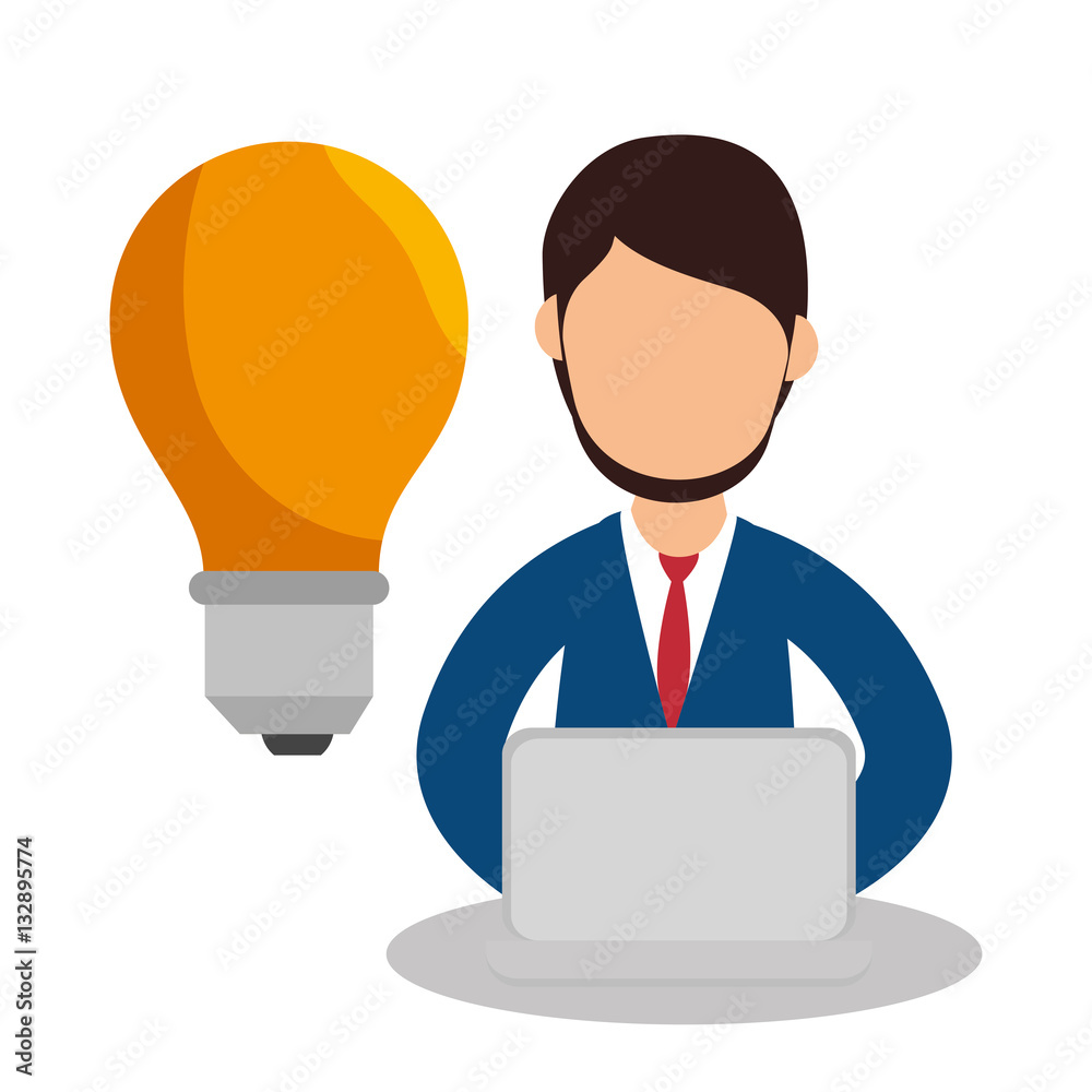 business people with training icon vector illustration design
