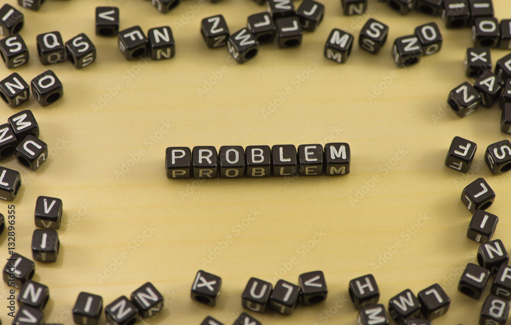 The word problem on wood background The word problem on wood background