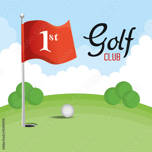 golf club sport icon vector illustration design