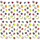 Colorful fruit texture on white, stock vector illustration