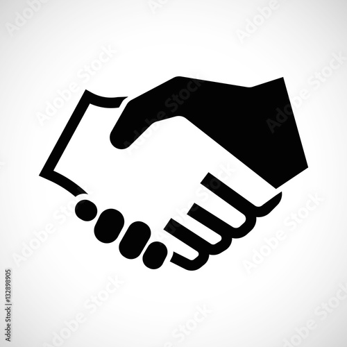Icon Shape flat design Handshake