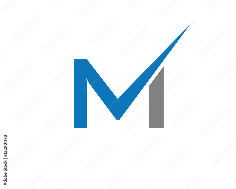 m checkmark logo icon template 1 m checkmark logo icon template 1