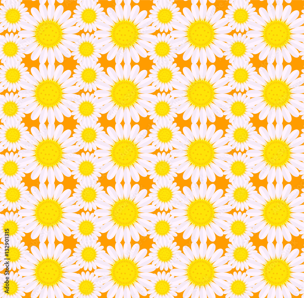 Floral seamless pattern. Flowers repeating texture. Botanical endless background. Vector illustration