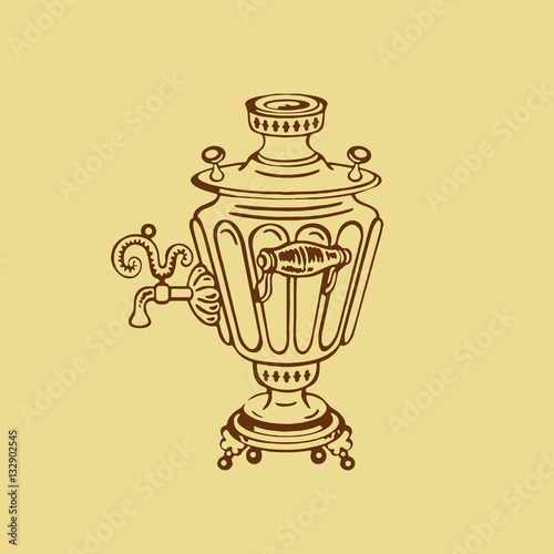 Samovar. Vector illustration on a