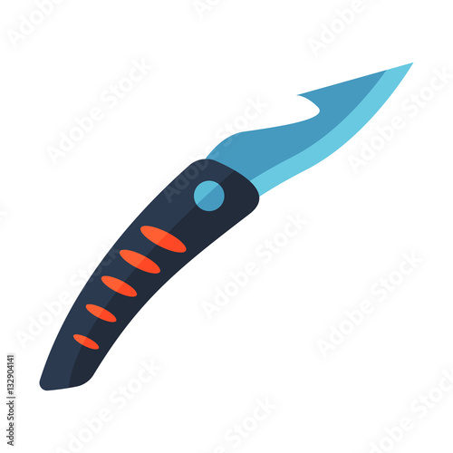 Knife dagger weapon vector illustration.