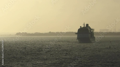 Ocean liner departing from Miami on a weeklong cruise photo