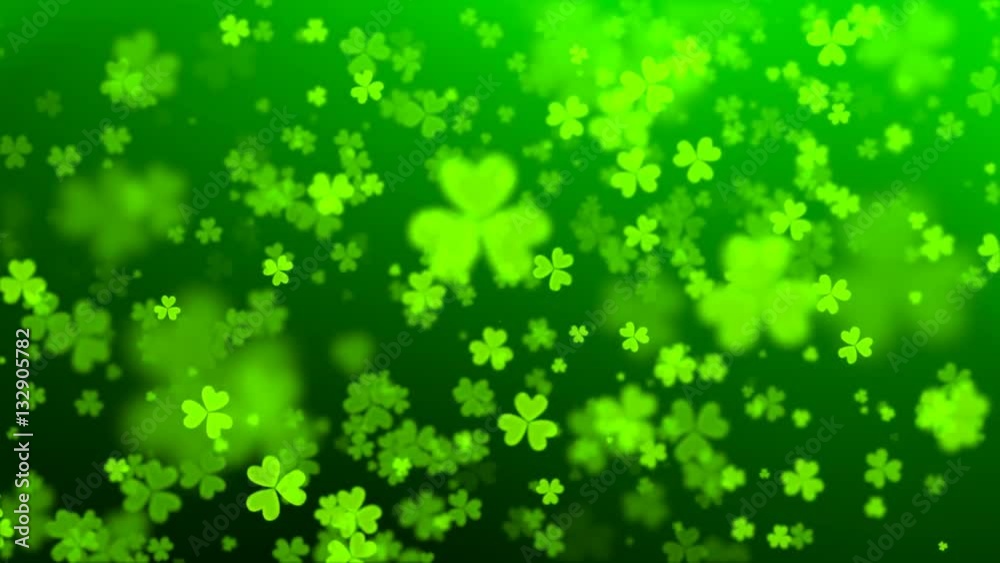 green hearts on the day of St. Patrick