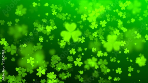 green hearts on the day of St. Patrick photo