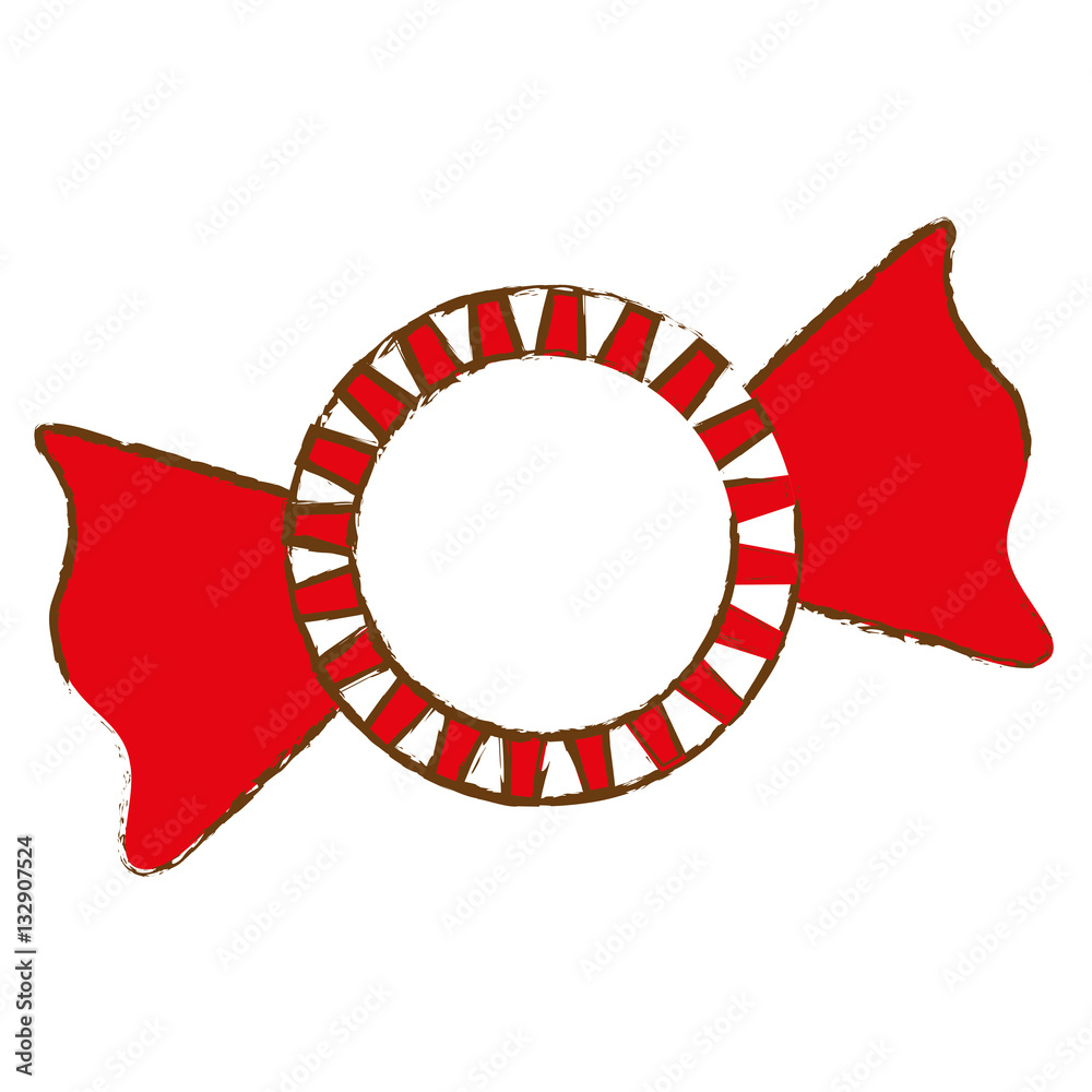 Obraz premium wrapped candy icon over white background. colorful design. vector illustration 