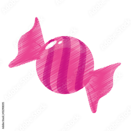 wrapped candy icon over white background. colorful design. vector illustration
