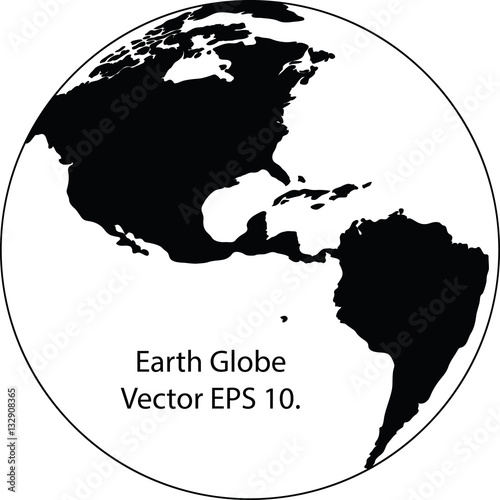 World Map and Globe Detail, Vector Illustration EPS 10.