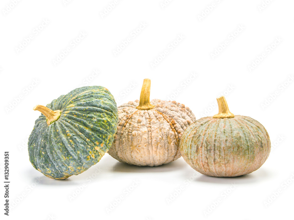 fresh asian pumpkin on white background fresh asian pumpkin on white background