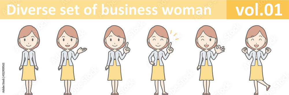 Diverse set of business woman , EPS10 vector format vol.01 Diverse set of business woman , EPS10 vector format vol.01