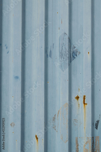 Closeup texture of metal profiled sheet fence decking