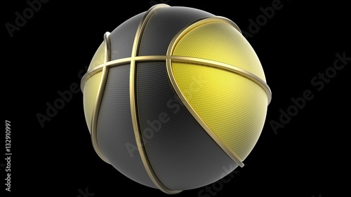 Basketball. 3D illustration. 3D CG. High resolution. © DRN Studio