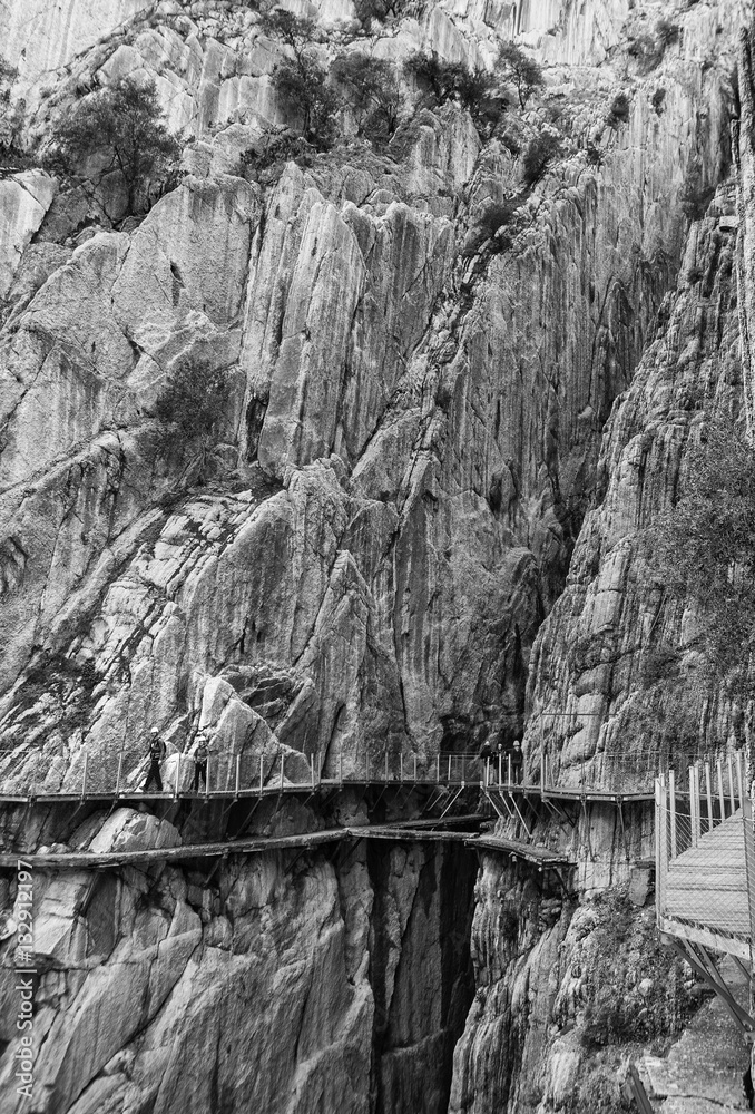 Crevice at Gorge of the Gaitanes and Caminito del Rey path, Mala