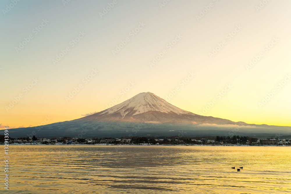 Mountain Fuji San at  Kawaguchiko Lake.