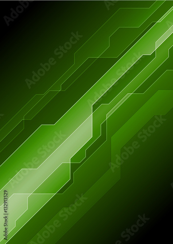 Dark green abstract tech background