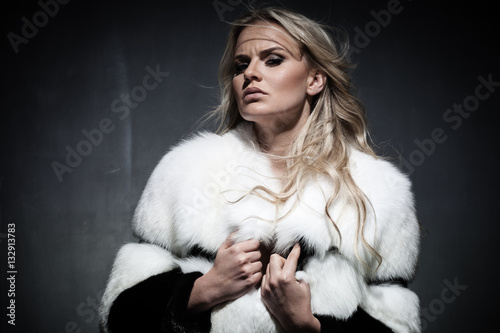 Lady in fur coat