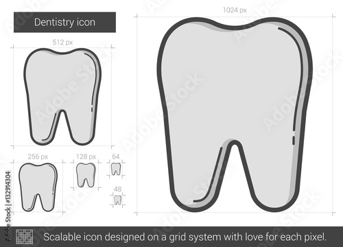Dentistry line icon.