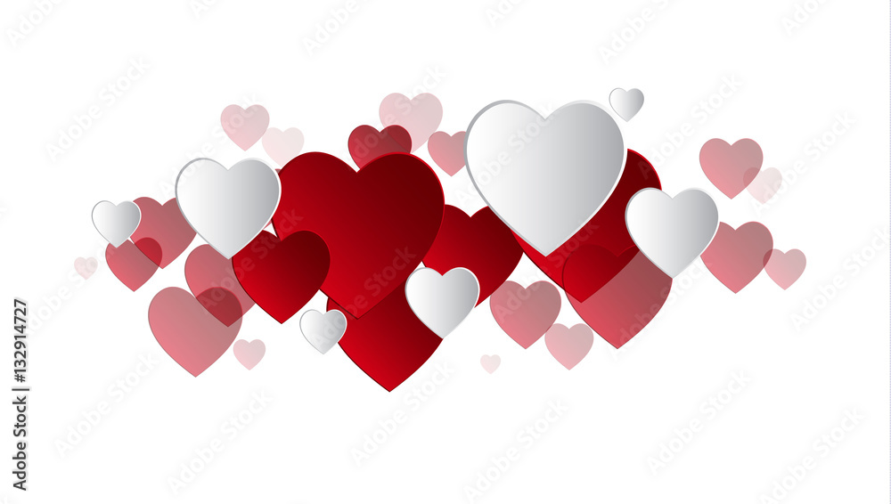 vector background with hearts,
Valentine's Day