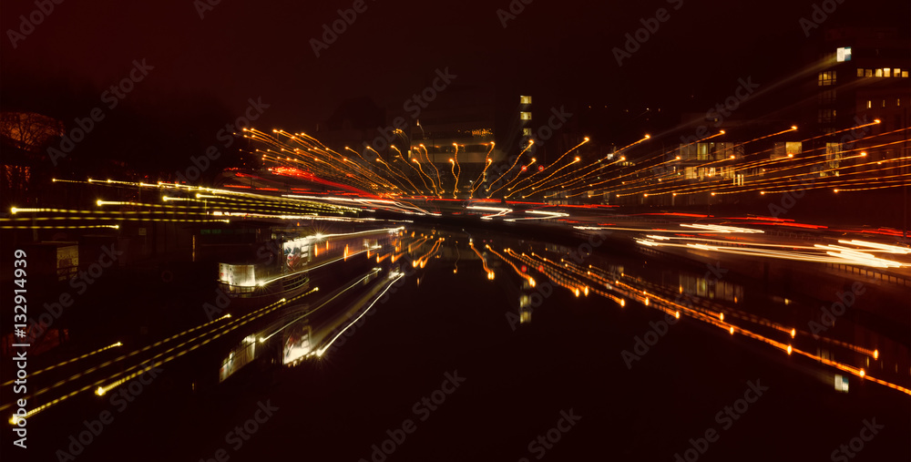 Light in the city in the night Light in the city in the night