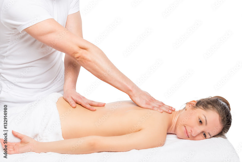 beautiful young girl on reception at the doctor masseur isolated beautiful young girl on reception at the doctor masseur isolated