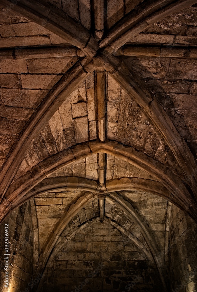 Stone roof of an old crypt