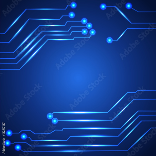 Hi tech circuit board. Vector illustration
