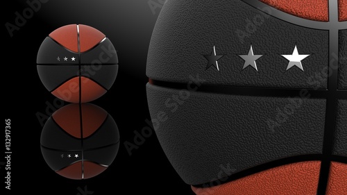 Basketball. 3D illustration. 3D CG. High resolution. © DRN Studio