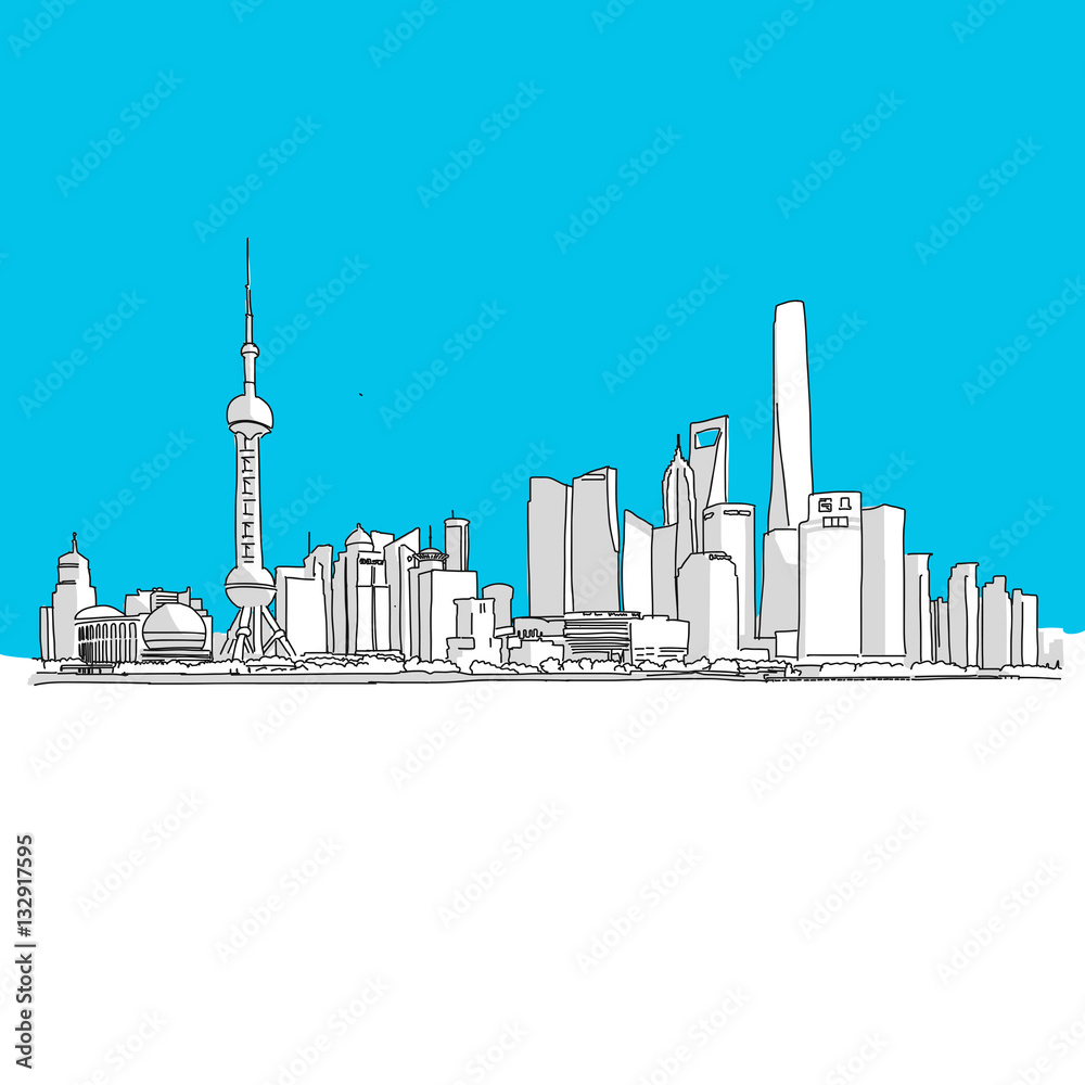 Shanghai Panorama, Blaue Serie
